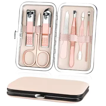 URAQT 18-Piece Stainless Steel Manicure and Pedicure Set with PU Leather Case